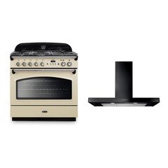 Rangemaster CLAS90FXDFFCR/C 90cm Dual Fuel Range Cooker Classic FX Cream / Chrome, A Rated