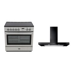 Rangemaster PROP90FXEISS/C 90cm Induction Range Cooker Professional Plus FX Stainless Steel / Chrome, A Rated