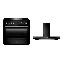 Rangemaster PROP90FXEIGB/C 90cm Induction Range Cooker Professional Plus FX Black / Chrome, A Rated