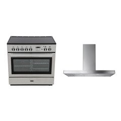 Rangemaster PROP90FXEISS/C 90cm Induction Range Cooker Professional Plus FX Stainless Steel / Chrome, A Rated
