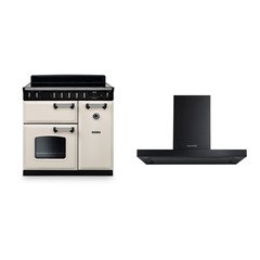 Rangemaster CL90EIPPCR/CM1 90cm Induction Range Cooker Classic Pale Cream / Chrome, A Rated