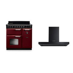 Rangemaster CLDL90EIPBOR/CM1 90cm Induction Range Cooker Classic Deluxe Bordeaux / Chrome, A Rated