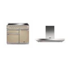 Rangemaster ELS100EICR 100cm Induction Range Cooker Elise Cream / Brushed Nickel, A Rated