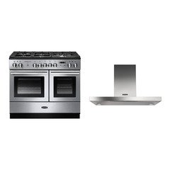 Rangemaster PROPL100FXDFFSS/C 100cm Dual Fuel Range Cooker Professional Plus FX Stainless Steel / Chrome, A Rated