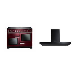 Rangemaster PDL110EICY/C 110cm Induction Range Cooker Professional Deluxe Cranberry / Chome, A Rated