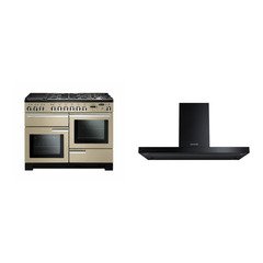 Rangemaster PDL110DFFCR/C 110cm Dual Fuel Range Cooker Professional Deluxe Cream / Chrome, A Rated