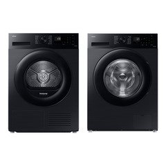 Samsung DV90CGC0A0ABEU Series 5 with OptimalDry&trade;, Heat Pump Tumble Dryer, 9kg, Black, A++ Rated