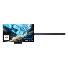 Samsung QE55S90HAEXXU 55" OLED Smart Television, 4K Ultra HD, Black, F Rated
