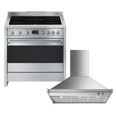 Smeg A1PYID-9 Opera 90cm Induction Range Cooker, Stainless Steel, A+ Rated