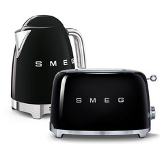 Smeg KLF04BLUK Retro 1.7 Litre Variable Temperature Kettle, Black
