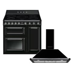 Smeg TR93IBL2 Victoria Black 90cm Induction Range Cooker, A Rated
