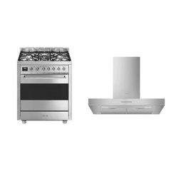 Smeg C7GPX9 Symphony Stainless Steel 70cm Dual Fuel Range Cooker, A Rated