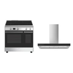 Smeg CX92IM Concert 90cm Induction Range Cooker, Stainless Steel, A Rated