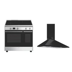 Smeg CX92IM Concert 90cm Induction Range Cooker, Stainless Steel, A Rated