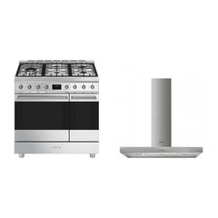 Smeg C92GPX2 Symphony Classic 90cm Dual Fuel Range Cooker, Stainless Steel, A Rated