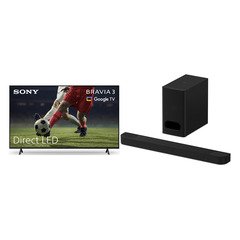 Sony K65S38BP.UKA BRAVIA 3 65" LED Smart Television, 4K Ultra HD, Black, E Rated