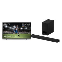 Sony K98XR55BP.UKA BRAVIA 5 98" Mini LED Smart Television, 4K Ultra HD, Black, C Rated