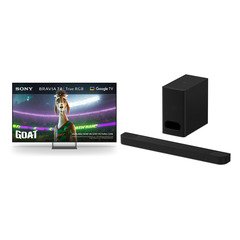 Sony K65XR75M2B BRAVIA 7 II 65" Mini RGB Smart Television, 4K Ultra HD, Black, D Rated
