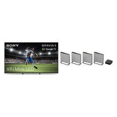 Sony K65XR55BP.UKA BRAVIA 5 65" Mini LED Smart Television, 4K Ultra HD, Black, D Rated