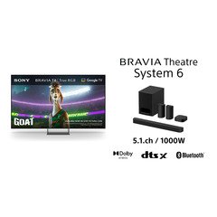 Sony K65XR75M2B BRAVIA 7 II 65" Mini RGB Smart Television, 4K Ultra HD, Black, D Rated