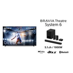 Sony K77XR80PU BRAVIA 8 77" 4K OLED Smart TV, 4K Ultra HD, Black, E Rated