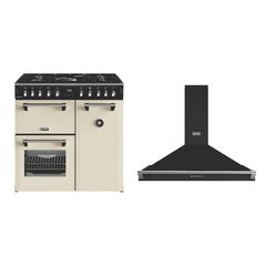 Stoves RCA RICH 90DF CRM 90cm Dual Fuel Range Cooker, Cream, A Rated