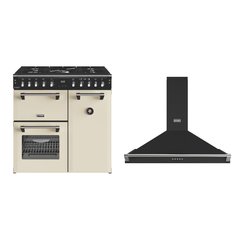 Stoves DX RCA RICH 90DF CRM 90cm Dual Fuel Range Cooker, Cream, A Rated