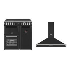 Stoves DX RCA RICH 90Ei RTY 90cm Induction Range Cooker, Black, A Rated