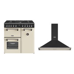 Stoves DX RCA RICH 90DF CRM 90cm Dual Fuel Range Cooker, Cream, A Rated