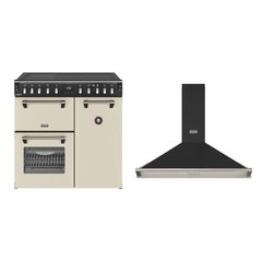 Stoves DX RCA RICH 90Ei RTY 90cm Induction Range Cooker, Cream, A Rated
