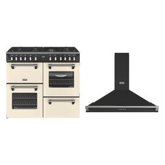 Stoves RCA RICH 100DF CRM 100cm Dual Fuel Range Cooker, Cream, A Rated
