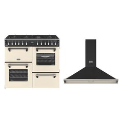 Stoves DX RCA RICH 100DF CRM 100cm Dual Fuel Range Cooker, Cream, A Rated