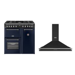 Stoves DX RCA RICH 90DF MBL 90cm Dual Fuel Range Cooker, Midnight Blue, A Rated