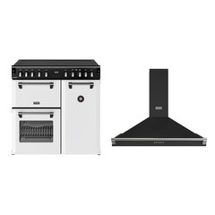 Stoves DX RCA RICH 90Ei RTY IWH 90cm Induction Range Cooker, Ice White, A Rated