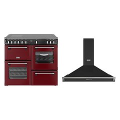 Stoves DX RCA RICH 100Ei RTY GAR 100cm Induction Range Cooker, Garnet Red, A Rated