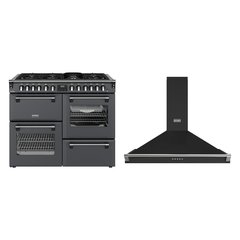 Stoves DX RCA RICH 110DF AGR 110cm Dual Fuel Range Cooker, Anthracite Grey, A Rated