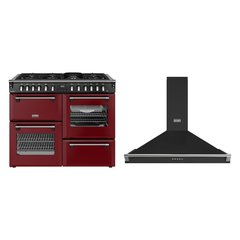Stoves DX RCA RICH 110DF GAR 110cm Dual Fuel Range Cooker, Garnet Red, A Rated