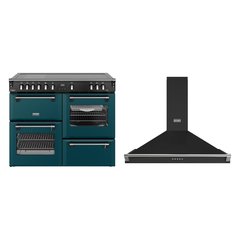 Stoves DX RCA RICH 110Ei RTY DMA 110cm Dual Fuel Range Cooker, Deep Marine, Green, A Rated