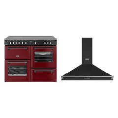 Stoves DX RCA RICH 110Ei RTY GAR 110cm Dual Fuel Range Cooker, Garnet Red, A Rated