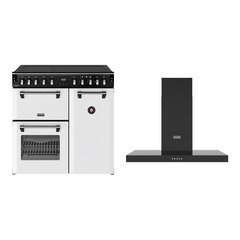 Stoves DX RCA RICH 90Ei RTY IWH 90cm Induction Range Cooker, Ice White, A Rated