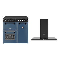 Stoves DX RCA RICH 90Ei RTY TWB 90cm Induction Range Cooker, Twilight Blue, A Rated
