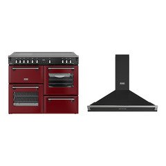Stoves DX RCA RICH 110Ei RTY GAR 110cm Induction Range Cooker, Garnet Red, A Rated