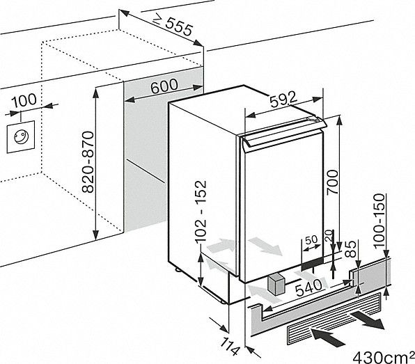 Buy Miele KWT6321UG Integrated Wine Cooler Black and Tinted Glass