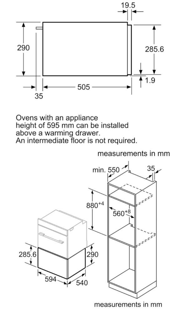 Neff N1AHA02N0B N50 Warming Drawer, Stainless Steel Marks Electrical
