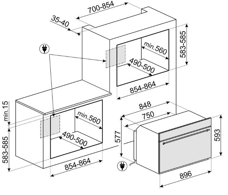 Smeg SFP9395X1 Classic Stainless Steel Single Built In Electric Oven