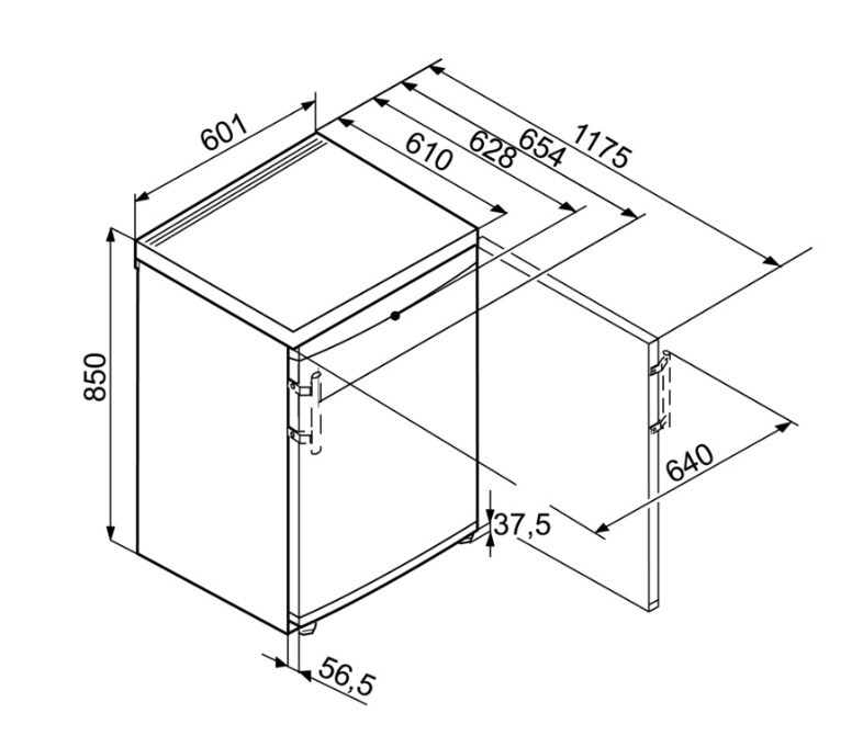 Liebherr T1810 Under Counter Larder Fridge, White Marks Electrical