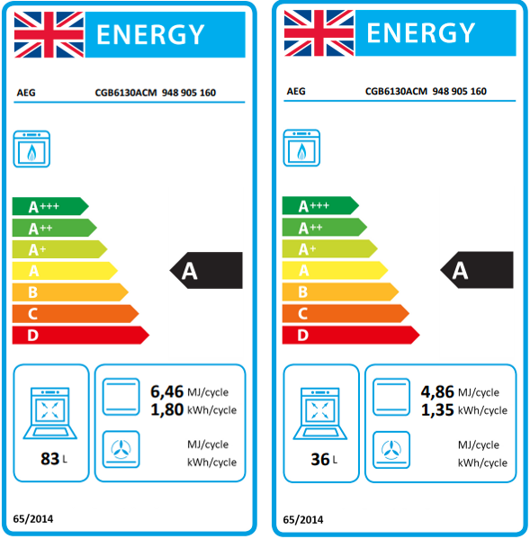 AEG CGB6130ACM Gas Cooker with Double Oven, Stainless Steel, A Rated