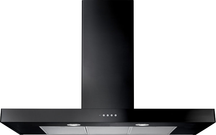 Rangemaster Black Unbhds100bl Flat 100Cm Chimney Cooker Hood