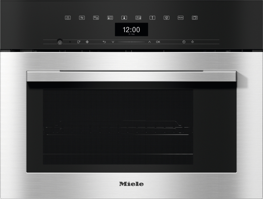 Miele ContourLine DGM7340 CleanSteel Built-In Combination Microwave Oven with Steam Function