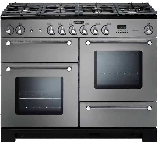 Rangemaster KCH110NGFSS/C Kitchener Stainless Steel / Chrome 110cm Gas Range Cooker